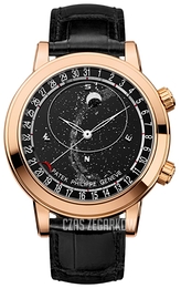 Patek Philippe Grand Complications Czarny/Skóra Ø44 mm 6102R/001