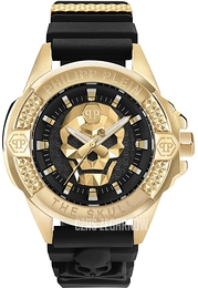 Philipp Plein The Skull Czarny/Guma Ø44 mm PWAAA0221