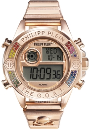 Philipp Plein The G.O.A.T. Czarny/Stal w kolorze różowego złota Ø44 mm PWFAA0721