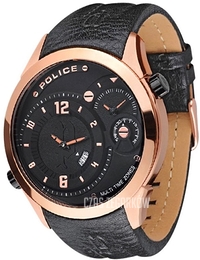 Police Czarny/Skóra Ø49 mm PL14195JSR.02