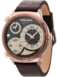 Police Elapid Brązowy/Skóra Ø50 mm PL14542JSBN.65