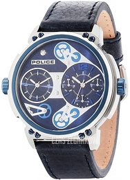 Police Niebieski/Skóra Ø54 mm PL14693JSTBL.03