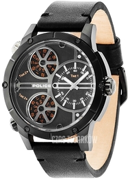 Police Rattlesnake Czarny/Skóra Ø50 mm PL14699JSB.02