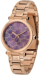 Police Purpurowy/Stal w kolorze różowego złota Ø36 mm PL14804BSR.35M