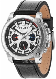 Police Operator Srebrny/Skóra Ø50 mm PL14832JS.04