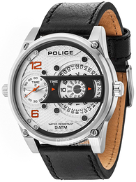 Police D-Jay Biały/Skóra Ø51 mm PL14835JS/04