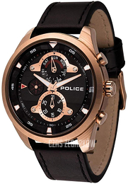 Police Marine Czarny/Skóra Ø50 mm PL14836JSR.02