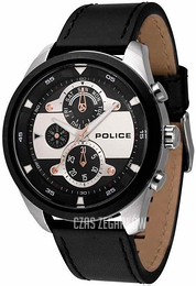 Police Marine Czarny/Skóra Ø50 mm PL14836JSTB/02