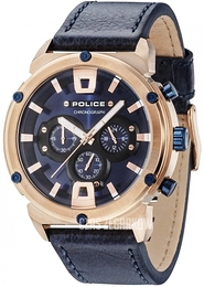 Police Armor II Niebieski/Skóra Ø46 mm PL15047JSR.03