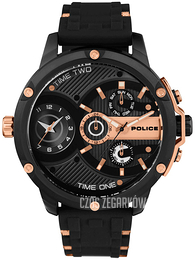 Police Czarny/Stal w kolorze różowego złota Ø52 mm PL15049JSB.02P