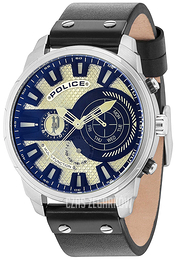 Police Leicester Kremowy/Skóra Ø50 mm PL15217JS/04