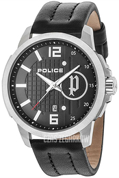 Police Czarny/Skóra Ø48 mm PL15238JS/02
