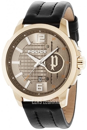 Police Żółte złoto/Skóra Ø48 mm PL15238JSG.11