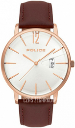 Police Biały/Skóra Ø44 mm PL15307JSR/01