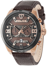 Police Dash Brązowy/Skóra Ø52 mm PL15365JSRB.12