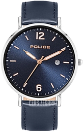 Police Calpe Niebieski/Skóra Ø34 mm PL15368BS.03