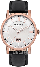 Police Collin Srebrny/Skóra Ø43 mm PL15404JSR.04
