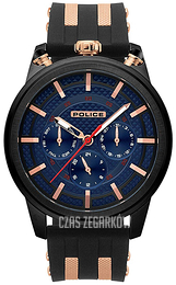 Police Upside Niebieski/Stal w kolorze różowego złota Ø50 mm PL15414JSB/03P