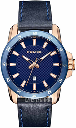 Police Niebieski/Skóra Ø46 mm PL15526JSRBL/03