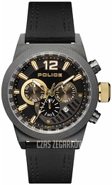 Police Czarny/Skóra Ø47 mm PL15529JSU.02