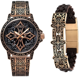 Police Czarny/Stal Ø46 mm PL15530CRR-Set4