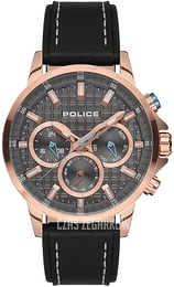 Police Czarny/Skóra Ø44 mm PL15535JSR.13