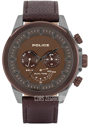 Police Belmont Brązowy/Skóra Ø50.5 mm PL15970JSUBZ/12