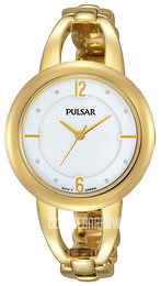 Pulsar Dress Biały/Stal w odcieniu złota Ø33 mm PH8206X1