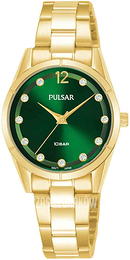 Pulsar Zielony/Stal w odcieniu złota Ø28 mm PH8508X1