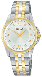 Pulsar Dress Biały/Stal w odcieniu złota Ø30 mm PM2165X1