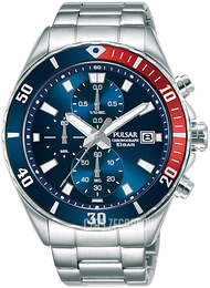 Pulsar Niebieski/Stal Ø43.5 mm PM3185X1