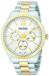 Pulsar Dress Biały/Stal w odcieniu złota Ø40 mm PP6124X1