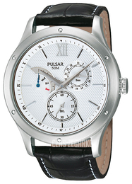 Pulsar Dress Srebrny/Skóra Ø43 mm PQ7005X1