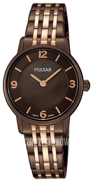 Pulsar Brązowy/Stal w kolorze różowego złota Ø28 mm PRW029X1