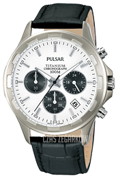 Pulsar Biały/Skóra Ø41 mm PT3219X1