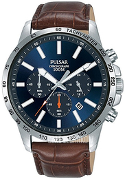 Pulsar Niebieski/Skóra Ø43 mm PT3999X1