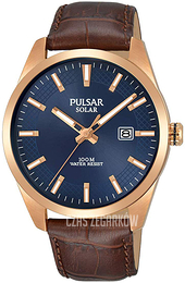 Pulsar Solar Niebieski/Skóra Ø40 mm PX3186X1