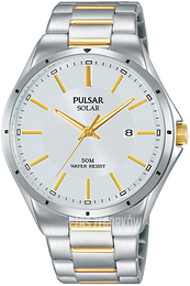 Pulsar Solar Srebrny/Stal w odcieniu złota Ø40 mm PZ3141X1