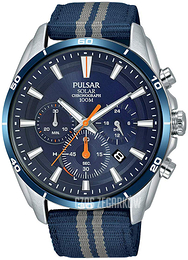 Pulsar Solar Niebieski/Skóra Ø44 mm PZ5089X1