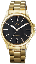 Q&Q Classic Czarny/Stal w odcieniu złota Ø39 mm QA06J002Y