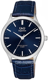 Q&Q Classic Niebieski/Skóra Ø40 mm S278J312Y