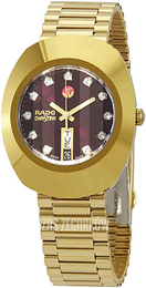 Rado Diastar Original Czerwony/Stal w odcieniu złota Ø35 mm R12413573