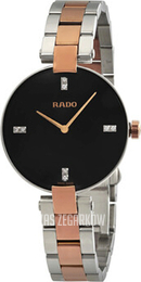 Rado Coupole Czarny/Stal w kolorze różowego złota Ø32.5 mm R22850703