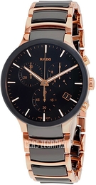 Rado Centrix Czarny/Stal w kolorze różowego złota Ø40 mm R30187172