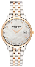 Raymond Weil Toccata Biały/Stal w kolorze różowego złota Ø34 mm 5388-SP5-97081