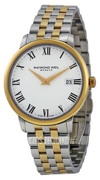 Raymond Weil Raymond Toccata Biały/Stal w odcieniu złota Ø39 mm 5488-STP-00300