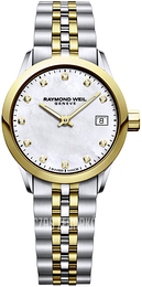 Raymond Weil Freelancer Biały/Stal w odcieniu złota Ø26 mm 5626-STP-97081