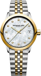Raymond Weil Freelancer Biały/Stal w odcieniu złota Ø34 mm 5634-STP-97081