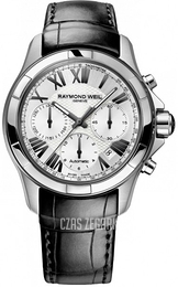 Raymond Weil Raymond Parsifal Srebrny/Skóra Ø41 mm 7260-STC-00659