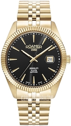 Roamer Monza Amalfi Gents Czarny/Stal w odcieniu złota Ø42 mm 852833-48-55-20